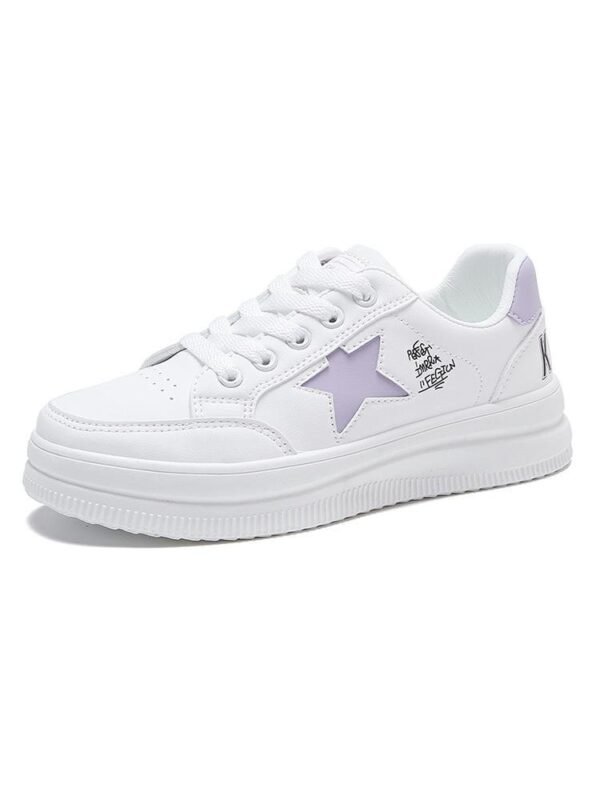 Preppy Style Versatile White Lace Up Shoes