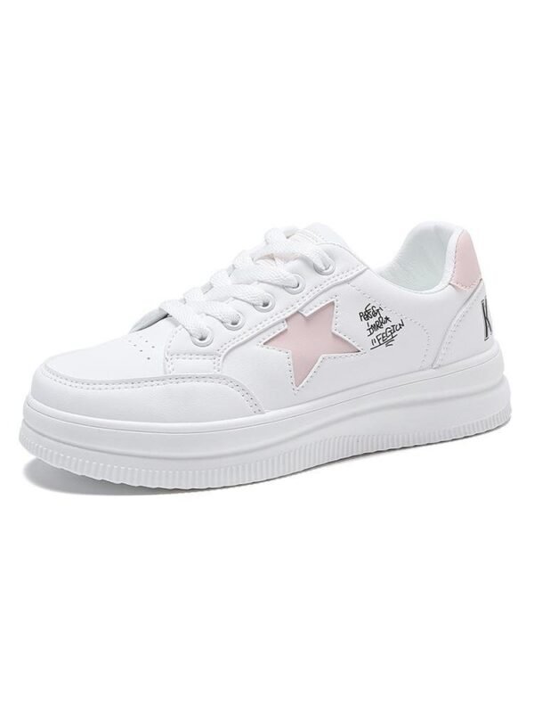 Preppy Style Versatile White Lace Up Shoes