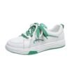 Korean Style Contrast Color Lace Up Sneakers