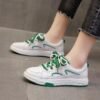 Korean Style Contrast Color Lace Up Sneakers