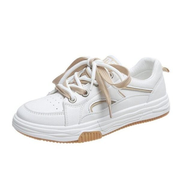 Korean Style Contrast Color Lace Up Sneakers