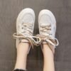 Korean Style Contrast Color Lace Up Sneakers