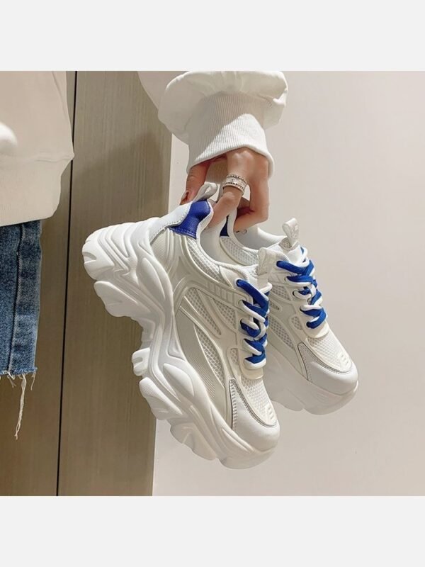 Sporty Round Toe Height Increasing Sneakers