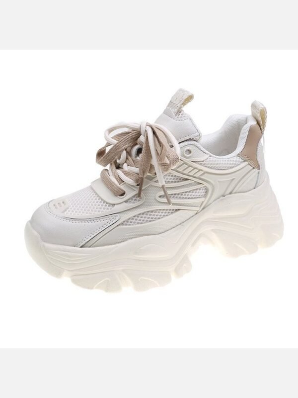 Sporty Round Toe Height Increasing Sneakers
