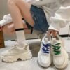 Sporty Round Toe Height Increasing Sneakers