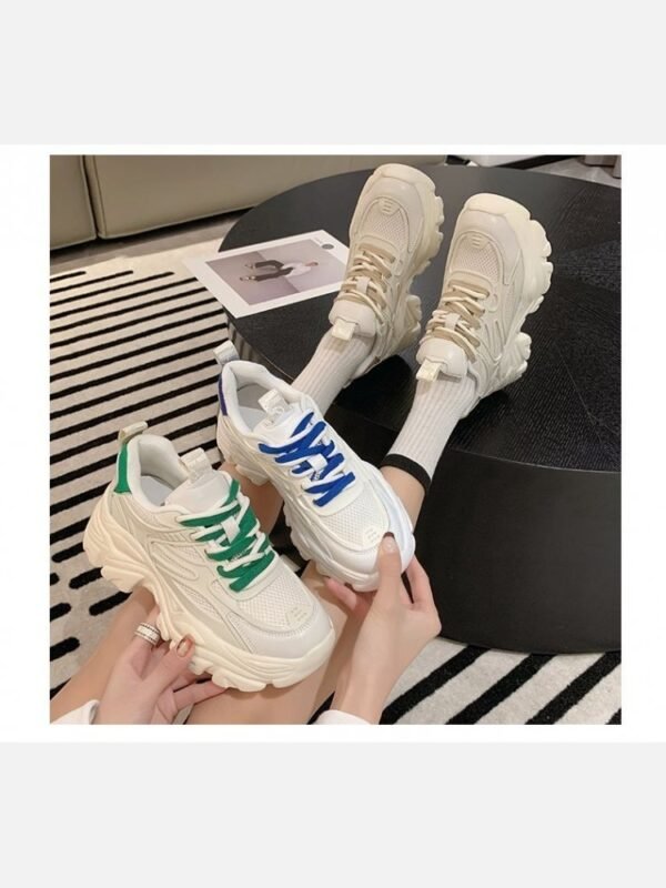 Sporty Round Toe Height Increasing Sneakers