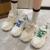 Sporty Round Toe Height Increasing Sneakers