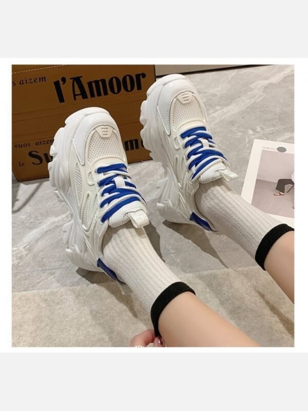 Sporty Round Toe Height Increasing Sneakers