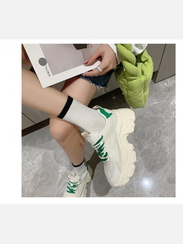 Sporty Round Toe Height Increasing Sneakers