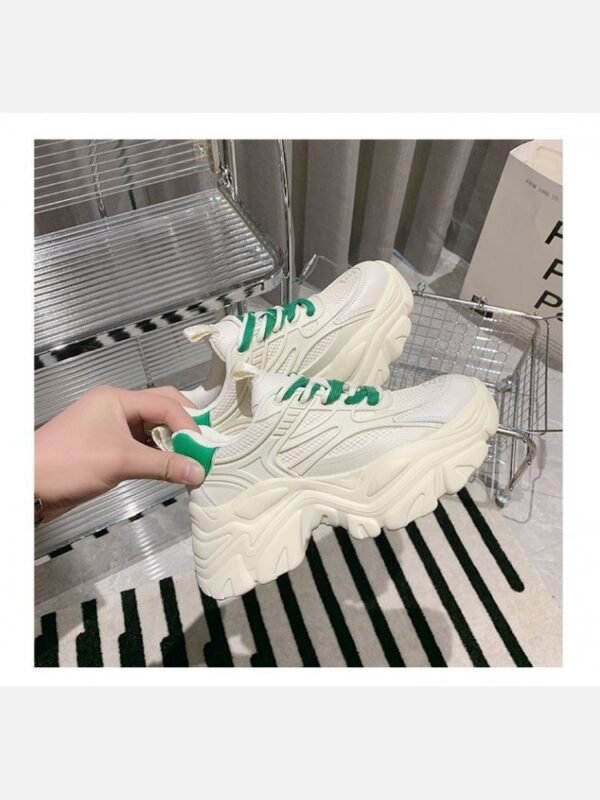 Sporty Round Toe Height Increasing Sneakers