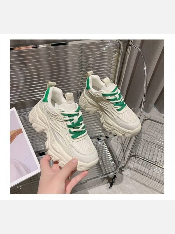 Sporty Round Toe Height Increasing Sneakers