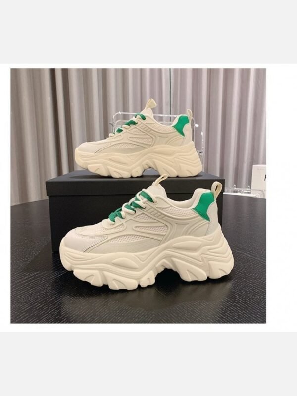 Sporty Round Toe Height Increasing Sneakers