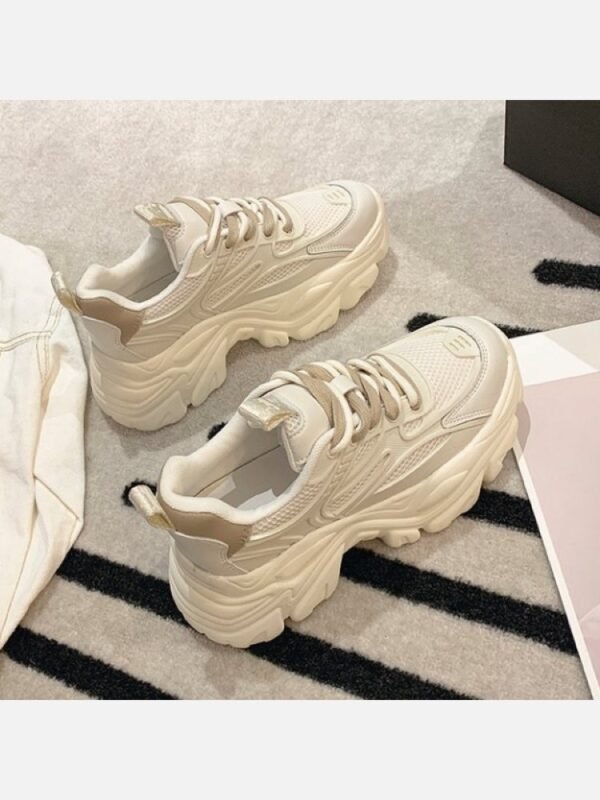 Sporty Round Toe Height Increasing Sneakers