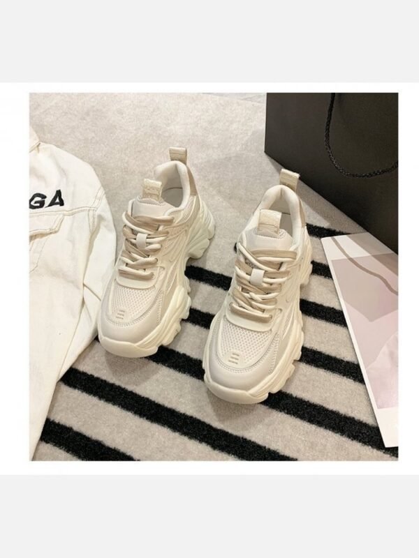 Sporty Round Toe Height Increasing Sneakers