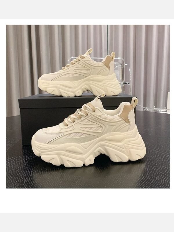 Sporty Round Toe Height Increasing Sneakers