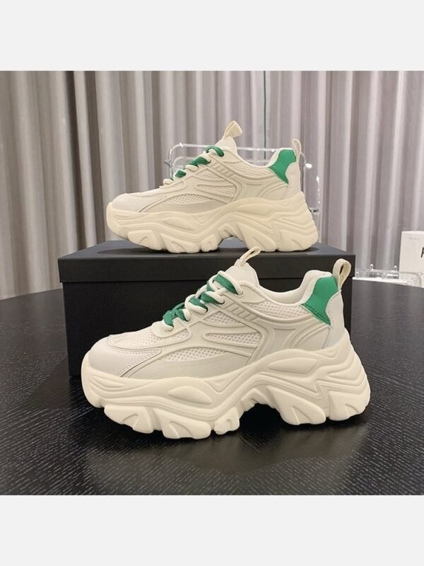 Sporty Round Toe Height Increasing Sneakers