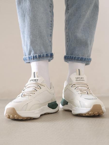 Retro Street Patch Work Platform Forrest Sneaker