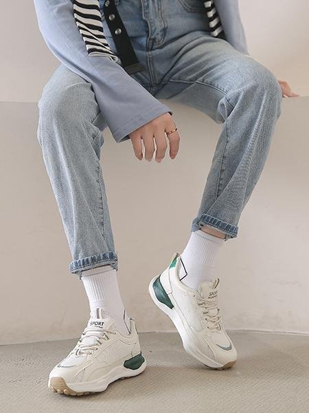 Retro Street Patch Work Platform Forrest Sneaker