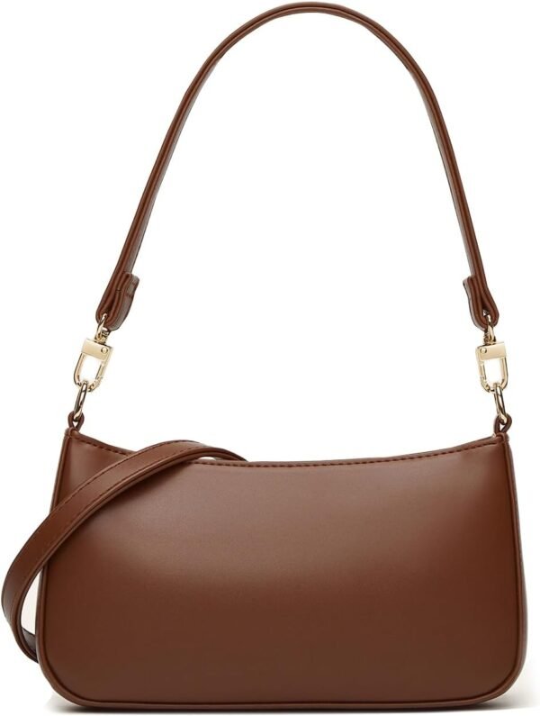 51mLvfmbelL._AC_SL1500 Shoulder Bags for Women, Retro Vegan Leather Classic Tote HandBags Purse with Zipper Closure