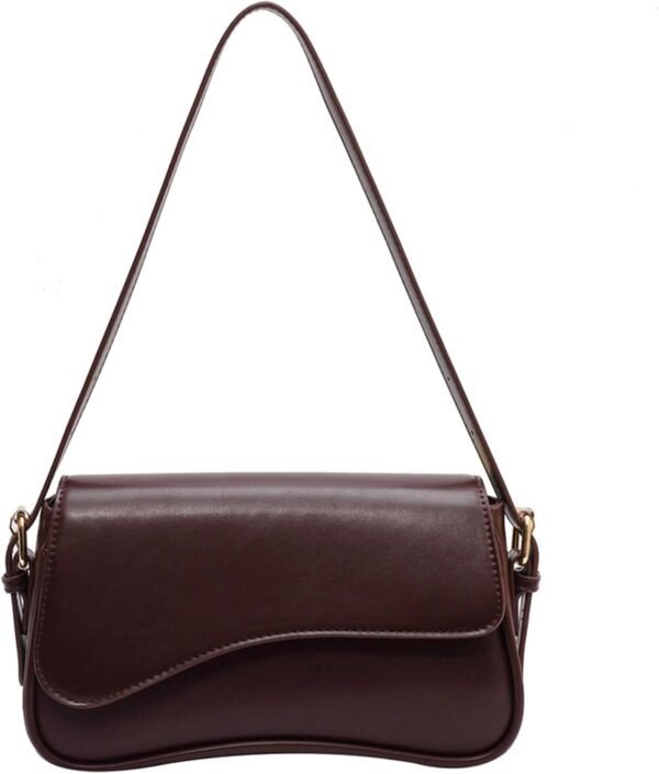 Shoulder Bag for Women Y2K Trendy Purse Vegan Leather Hobo Handbags Clutch Saddle Bag with 2 Removable Strap