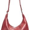 61CRv2sF3BL._AC_SL1500 Hobo Bags for Women, Ultra Soft Foldable Vegan Leather Shoulder Handbag, Stylish Slouchy Tote Purses