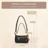 61Rnq0kCPwL._AC_SL1500 Shoulder Bags for Women, Retro Vegan Leather Classic Tote HandBags Purse with Zipper Closure