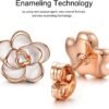 Rose Flower Stud Earrings for Women Sensitive Ears, Hypoallergenic Cute Gold And Silver Rose Flower Earrings Studs for Women Nickel Free