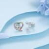 Sloth/Panda/Koala/Cat Stud Earrings for Girls Women 925 Sterling Silver Colorful Animal Heart Earring Studs for Sensitive Ears Sloth Jewelry Gifts.