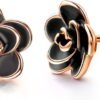 Rose Flower Stud Earrings for Women Sensitive Ears, Hypoallergenic Cute Gold And Silver Rose Flower Earrings Studs for Women Nickel Free