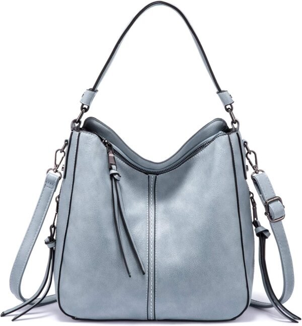 Hobo Crossbody Bags for Women Designer Faux Leather Hobo Handbags Retro Large Size Shoulder Bag Bucket Purse