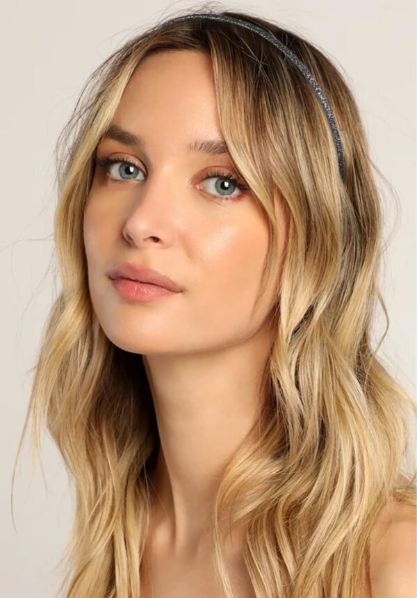 71XCMKnZoqL._SL1434 4mm Thin Headbands for Women Plastic Skinny Womens Headband, 6 PCS Shiny Girls Headbands Trendy Sparkly Hair Accessories for Women Girls Teens, Solid Colors