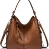 Hobo Crossbody Bags for Women Designer Faux Leather Hobo Handbags Retro Large Size Shoulder Bag Bucket Purse