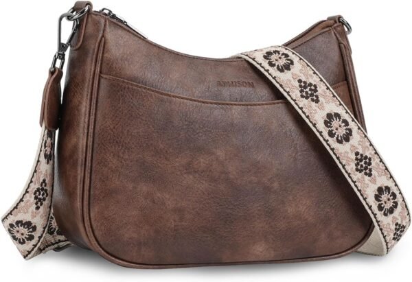 Trendy Leather Crossbody Purse with Adjustable Strap, Women's Shoulder Handbag