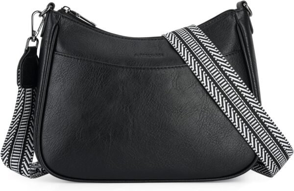 Trendy Leather Crossbody Purse with Adjustable Strap, Women's Shoulder Handbag