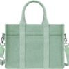 Canvas Tote Bag for Women with Zipper Closure & Individual Compartments for Work College for Teacher & Nurse